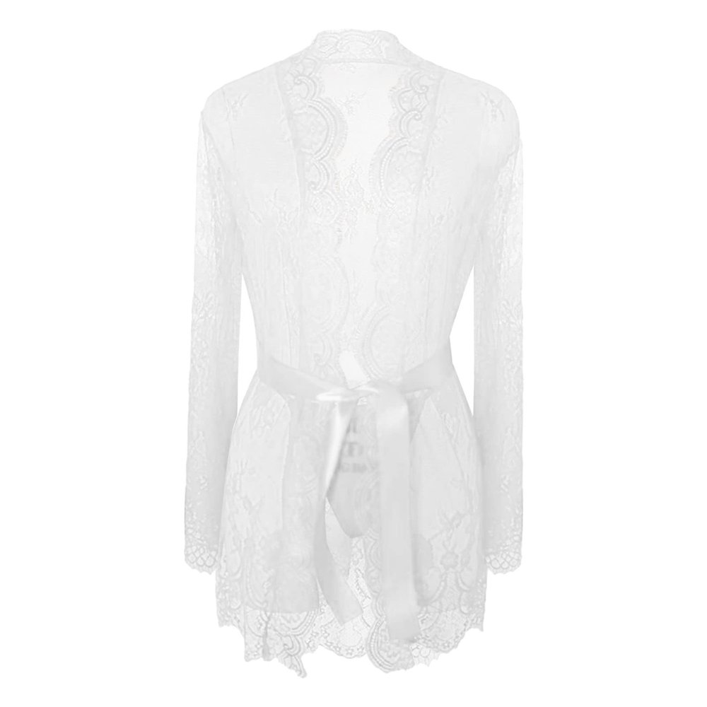 Women's Lightweight Satin Kimono Robe with Belt, V-Neck (25, XXL)