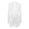 Women's Lightweight Satin Kimono Robe with Belt, V-Neck (25, XXL) view 1