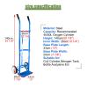 Heavy-Duty Oxygen Cylinder Holder with Large Wheels, Steel Storage Shelf and 2 Safety Chains, for 40/50-Liter Cylinders view 2