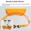 Wall-Mounted Gas Cylinder Holder, 9.4-Inch Adjustable ABS Rack with Safety Straps, Blue view 3