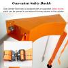 Wall-Mounted Gas Cylinder Holder, 9.4-Inch Adjustable ABS Rack with Safety Straps, Blue view 4