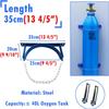 Generic Wall-Mounted Steel Oxygen Cylinder Holder for 1/3 Cylinders, 65 cm Rack view 3