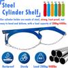 Generic Wall-Mounted Steel Oxygen Cylinder Holder for 1/3 Cylinders, 65 cm Rack view 4