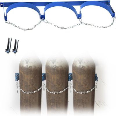 Wall-Mounted Metal Gas Cylinder Holder with Safety Chain, 95 cm Long