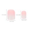 Short Square Artificial Fingernails, Pink Gradient, 6 view 2