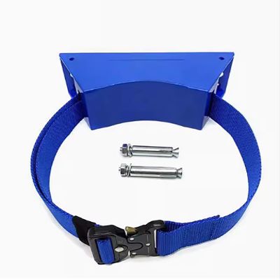 Generic Plastic Oxygen Cylinder Rack, Wall-Mounted with Expansion Screws, Blue
