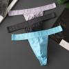 ZC8bdbd Sexy Men's Thongs and G-Strings, Low-Rise Pouch Jock Strap with T-Back, Highly Stretchy, Black, Large view 3