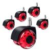 4-Piece 2-Inch Red PU Dual-Wheel Casters view 1