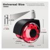 4-Piece 2-Inch Red PU Dual-Wheel Casters view 2