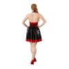 Women’s Skirt, 100% Latex, Handmade, Natural Rubber, Clubwear, Black/Red, M view 3