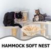 Lurrose Cat Tree Hammock Accessory, Beige, with Steel Ring, 1 pc view 3