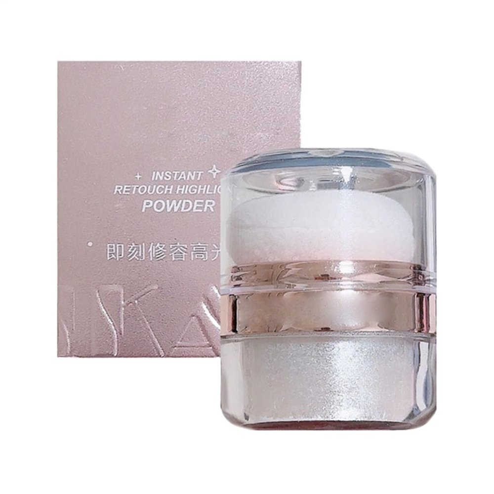 Shimmering Highlight Powder, Pearl Pink Glow for Face and Body