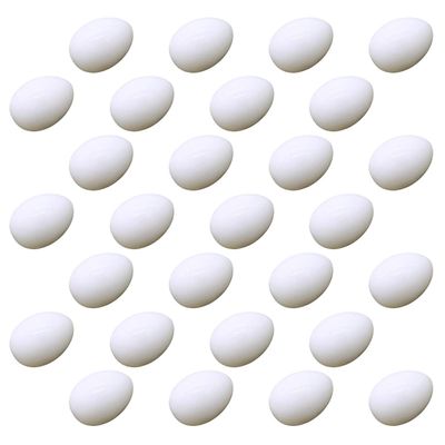 Ciieeo Artificial Pigeon Eggs to Encourage Brooding Behavior, 28 Pieces, White