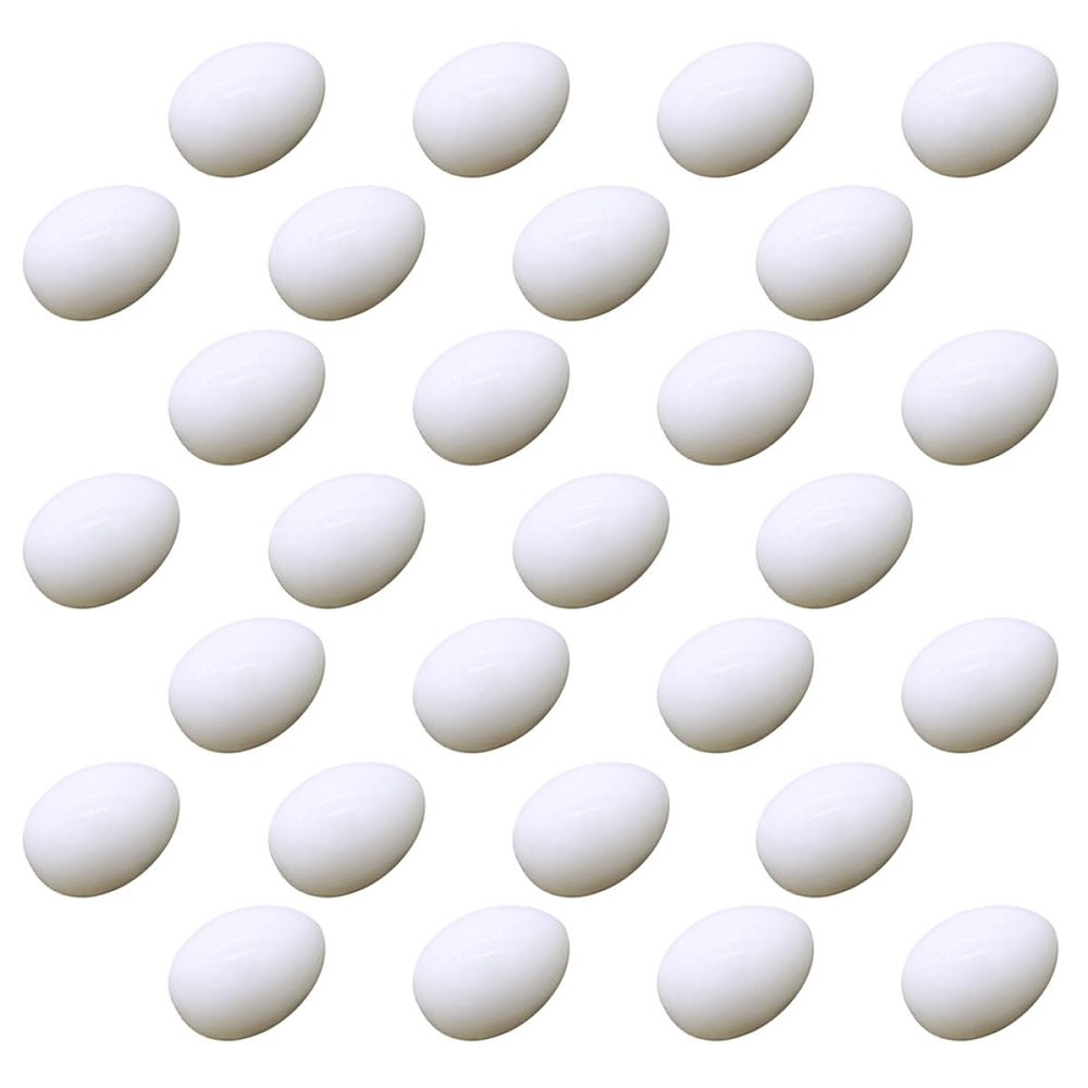 Ciieeo Artificial Pigeon Eggs to Encourage Brooding Behavior, 28 Pieces, White