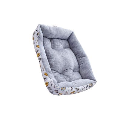osiuujkw Warming Pet Bed for Dogs and Cats, Soft Cushion, Gray, L