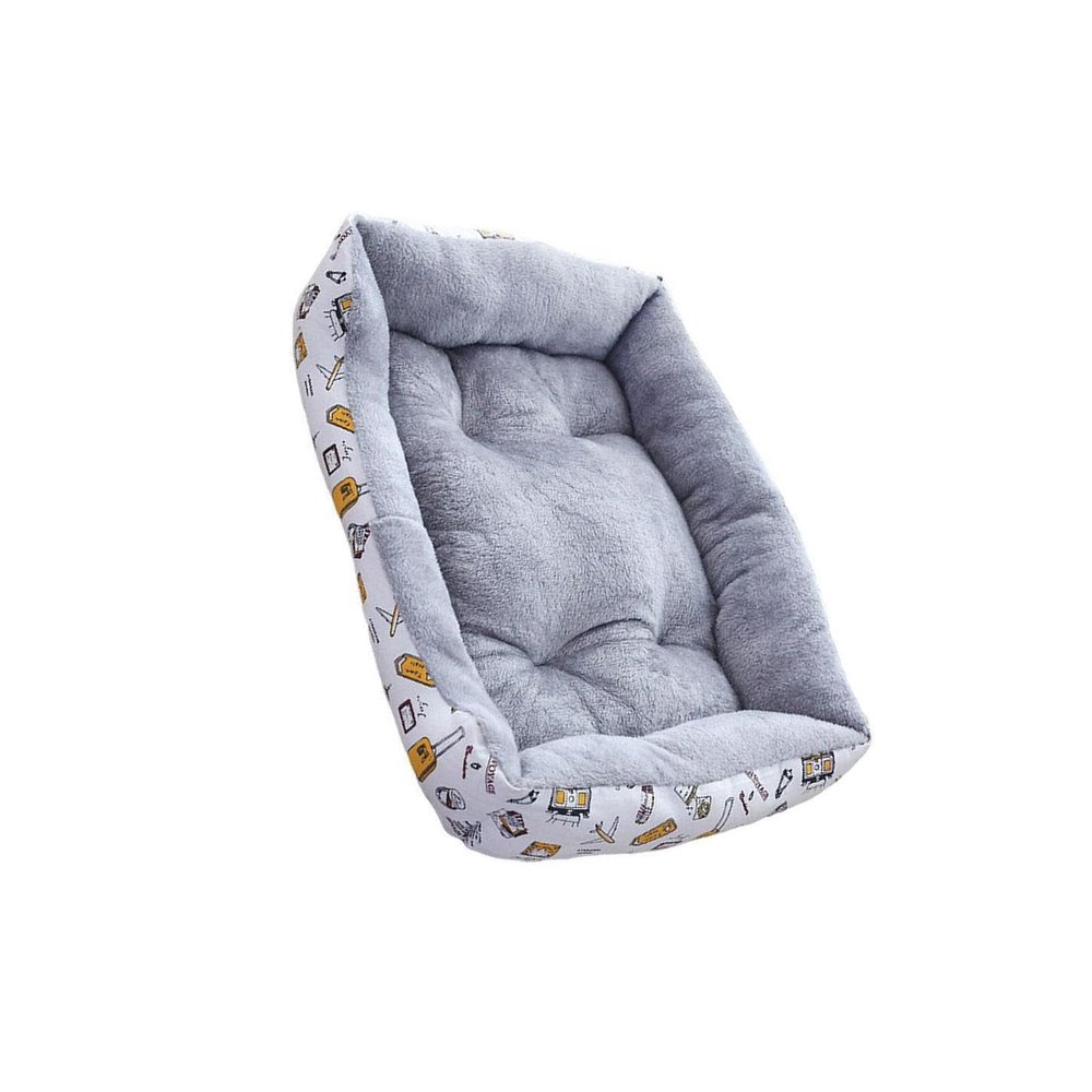 osiuujkw Warming Pet Bed for Dogs and Cats, Soft Cushion, Gray, L