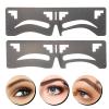 TOYANDONA 2-Piece Stainless Steel Eyebrow Ruler with 3-Point Positioning view 4