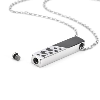 Pet Urn Jewelry for Ashes with Cube Pendant