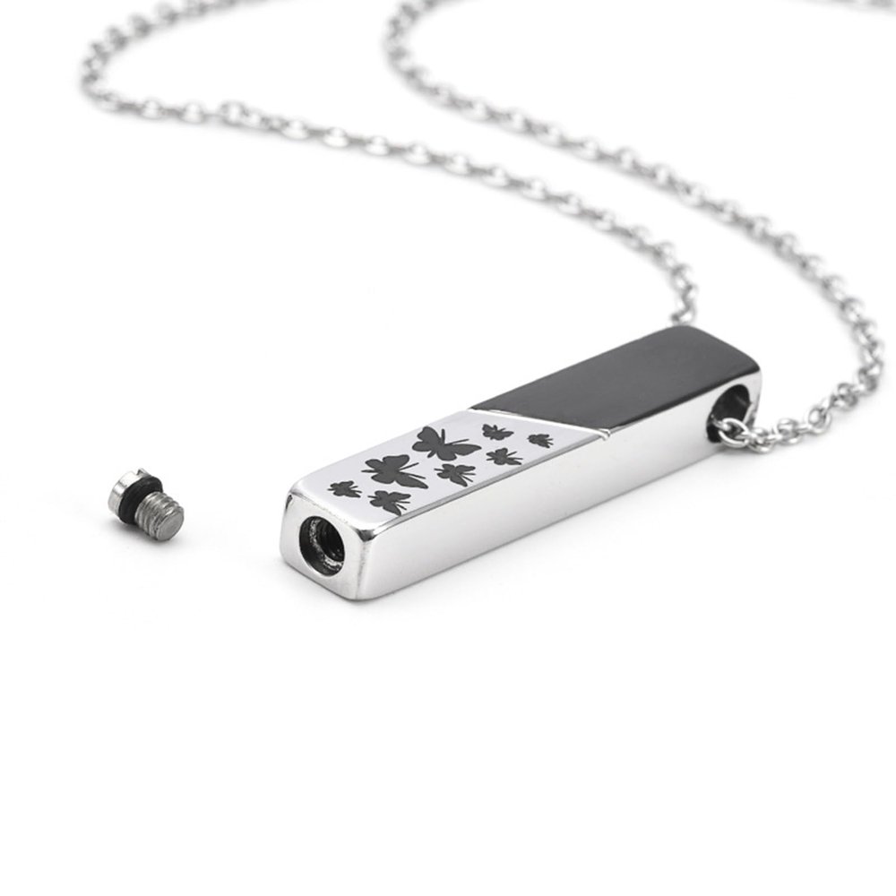 Pet Urn Jewelry for Ashes with Cube Pendant
