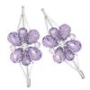 2-Piece Rhinestone Hair Clips for Women, Violet Glass and Metal view 1