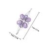 2-Piece Rhinestone Hair Clips for Women, Violet Glass and Metal view 2