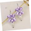 2-Piece Rhinestone Hair Clips for Women, Violet Glass and Metal view 3