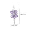 2-Piece Rhinestone Hair Clips for Women, Violet Glass and Metal view 4