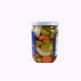ACEITUNA Spanish Mixed Pickled Olives and Cucumbers, Spicy Antipasti Mix, 600 g Jars, Pack of 3
