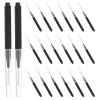 50 Black Interdental Brushes Made of PP and Stainless Steel view 1