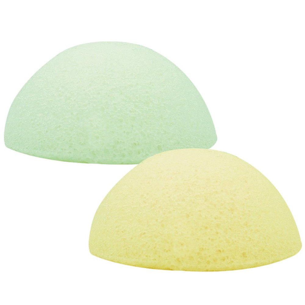 jojofuny Facial Sponges, Lightweight and Natural, 2-Piece Set for Gentle Facial Cleansing and Exfoliation