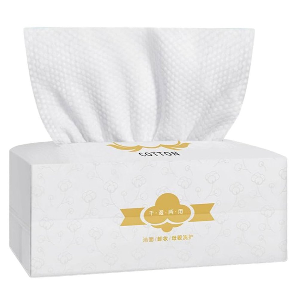 Gatuida 80-Count Disposable Cotton Face Towels, White
