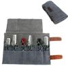 Leather Roll-Up Hairdressing Tool Bag with 12 Compartments view 1