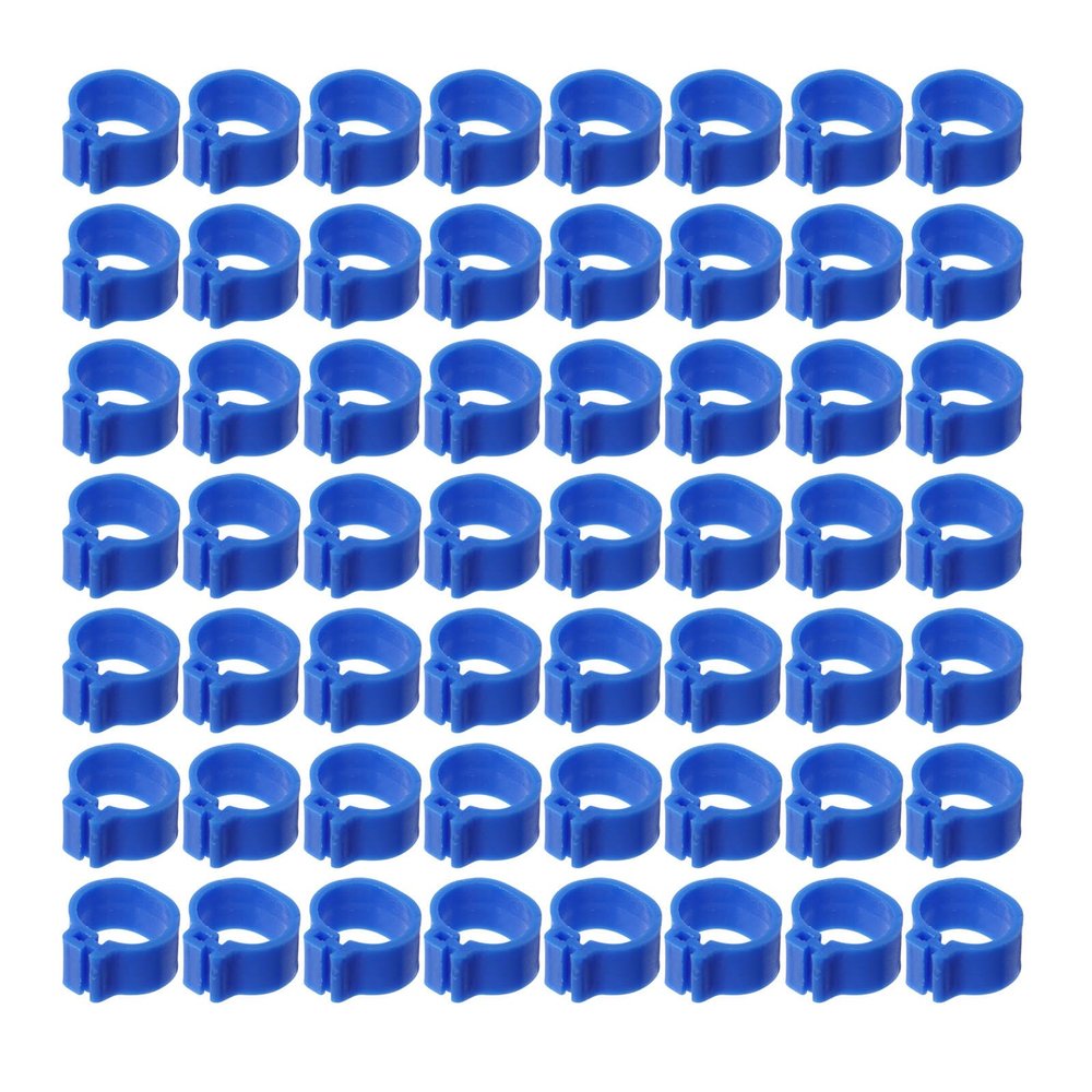 BESPORTBLE 100-Piece 10 mm Plastic Pigeon Leg Bands for Bird Identification and Breeding