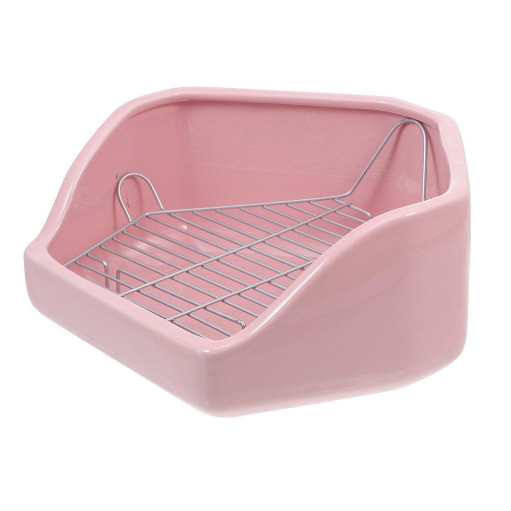 GANAZONO Ceramic Rabbit Toilet with Leak-Proof and Tip-Resistant Design, Square