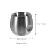Silver Stainless Steel Shaving Mug, 200 ml view 2