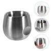 Silver Stainless Steel Shaving Mug, 200 ml view 3
