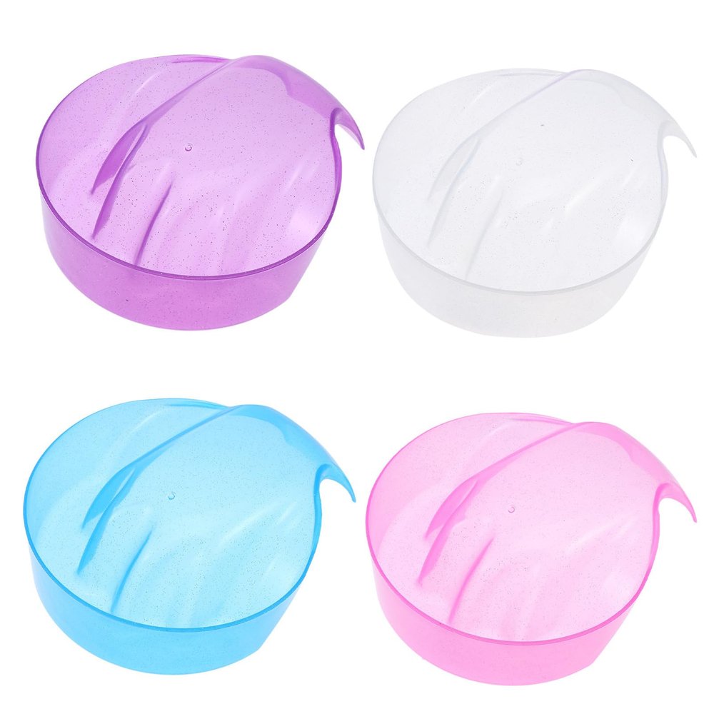 4-Piece PP Nail Soaking Bowls for Salon and Home Manicures