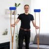 ERINGOGO 1 Pair Non-Slip Cotton and Sponge Crutch Pads view 3