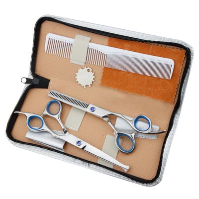 OATIPHO Hairdressing Scissors, Random Color, 5-Piece Set with Steel Storage Bag and Cleaning Cloth for Salon and DIY Hair Styling