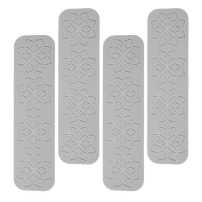 TOGEVAL Lotus Lace Fondant Mold, 4-Piece Silicone Set