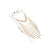 Gold Face Chain with Rhinestones for Women, Weddings and Parties view 2