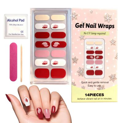 Gel Nail Wraps, 14 Count, Self-Adhesive Nail Stickers