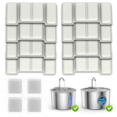 Cat Water Fountain Filters with 4 Replacement Filters for Odor Neutralization