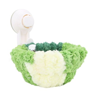 SIXRUN Cozy Budgie Nest, Warm Velvet Parrot Bed, Hammock with Suction Cup for Window or Outdoor (small)