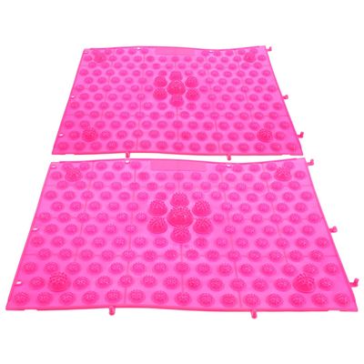 ibasenice 2-Pack Foot Massage Acupressure Mat, Large, Non-Slip, Durable Material, Pink, for Reflexology and Fatigue Relief, Portable for Home and
