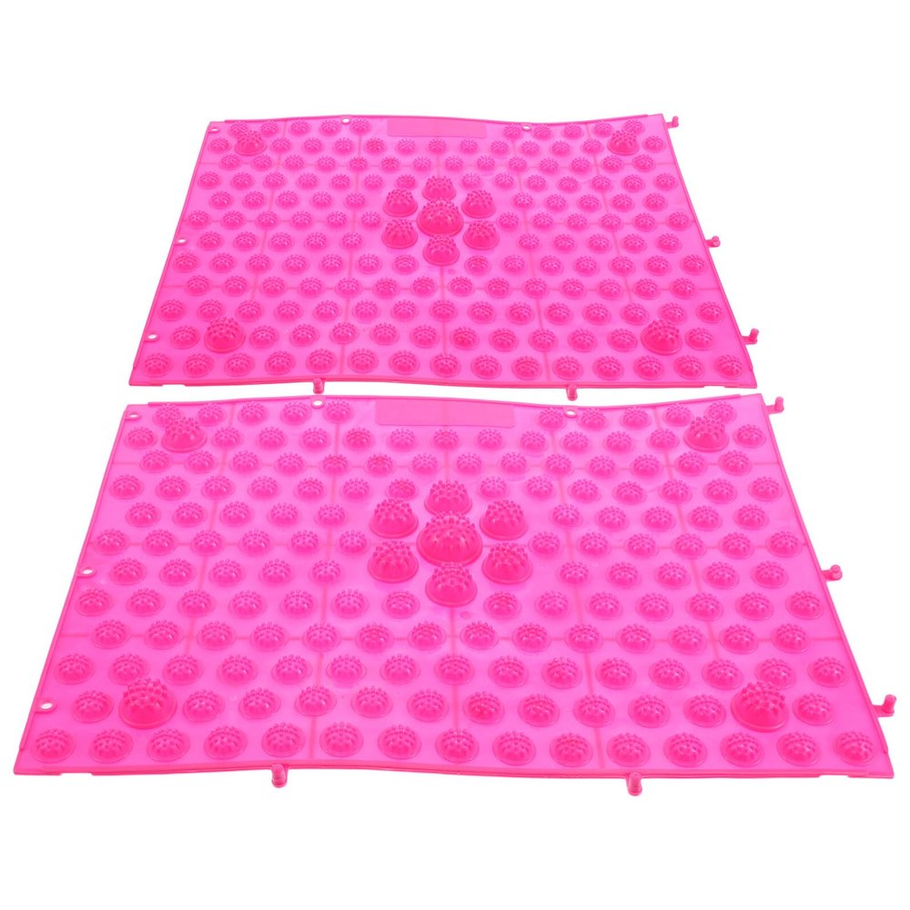 ibasenice 2-Pack Foot Massage Acupressure Mat, Large, Non-Slip, Durable Material, Pink, for Reflexology and Fatigue Relief, Portable for Home and