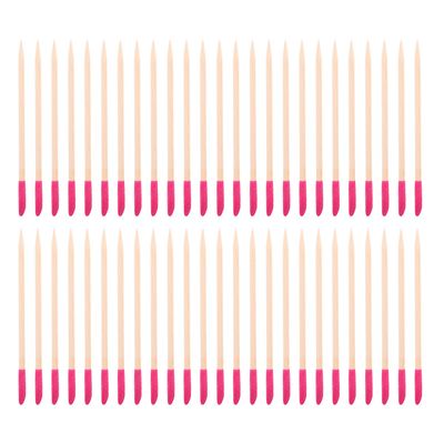 50-Piece Wooden Cuticle Sanding Sticks for Manicure and Pedicure