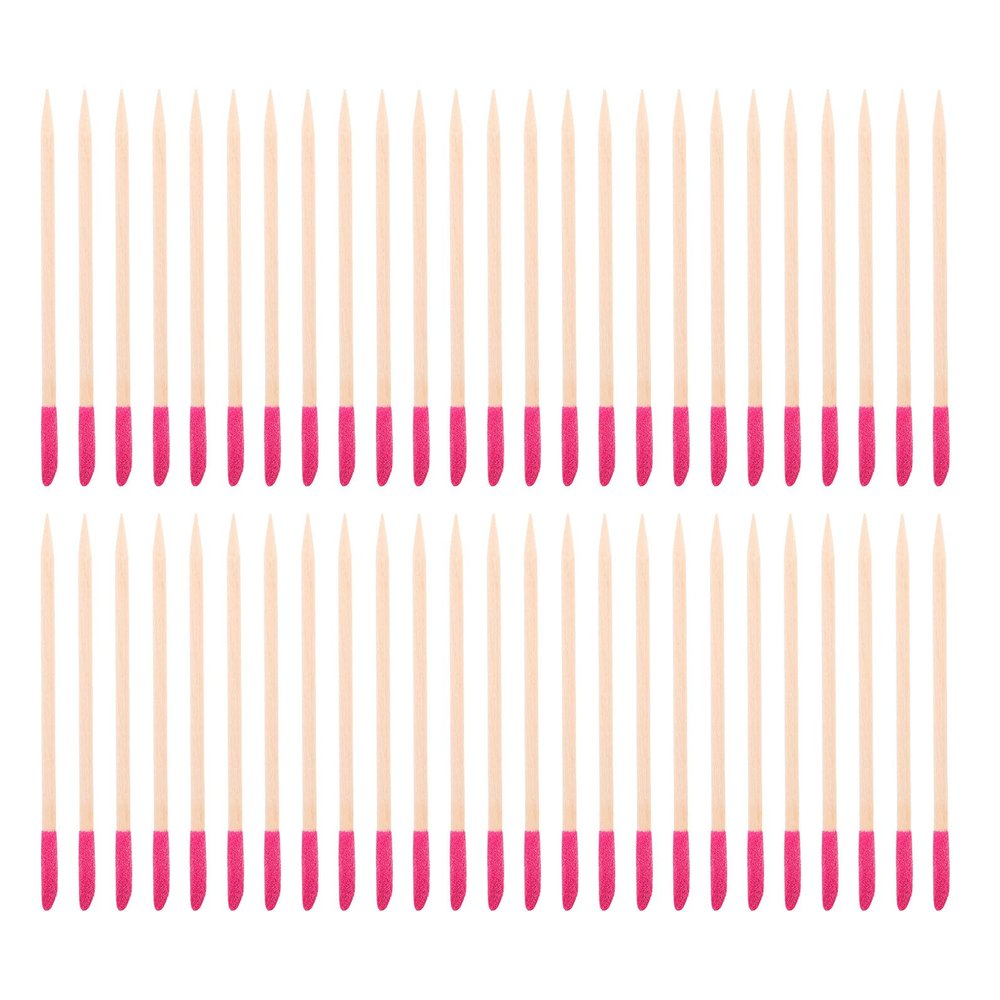 50-Piece Wooden Cuticle Sanding Sticks for Manicure and Pedicure