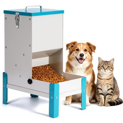 MUYIRTED 10L Automatic Pet Food Dispenser with Elevated Metal Bowl