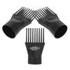 BAZEITFLOW 3-Piece Black Plastic Hair Dryer Comb Attachments view 1